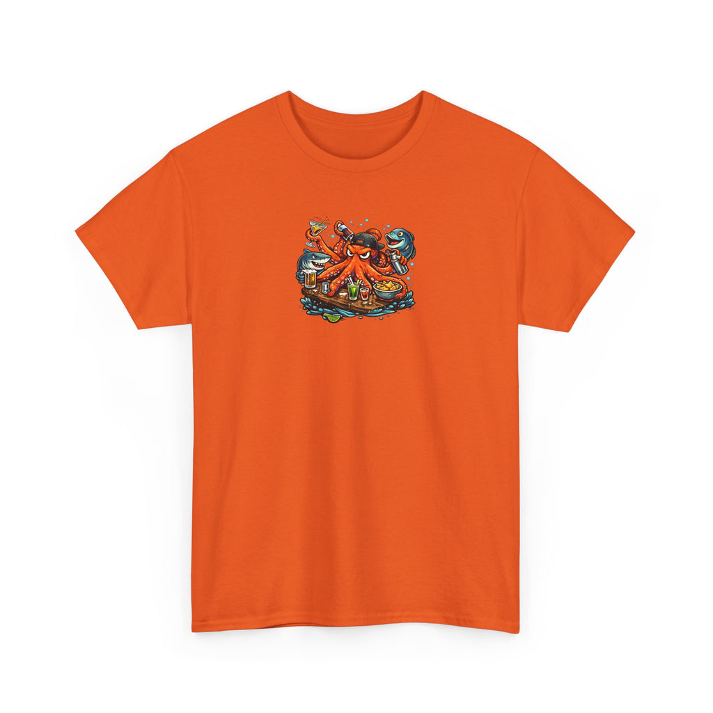 Octopus behind the bar multitasking - Graphic T-Shirt