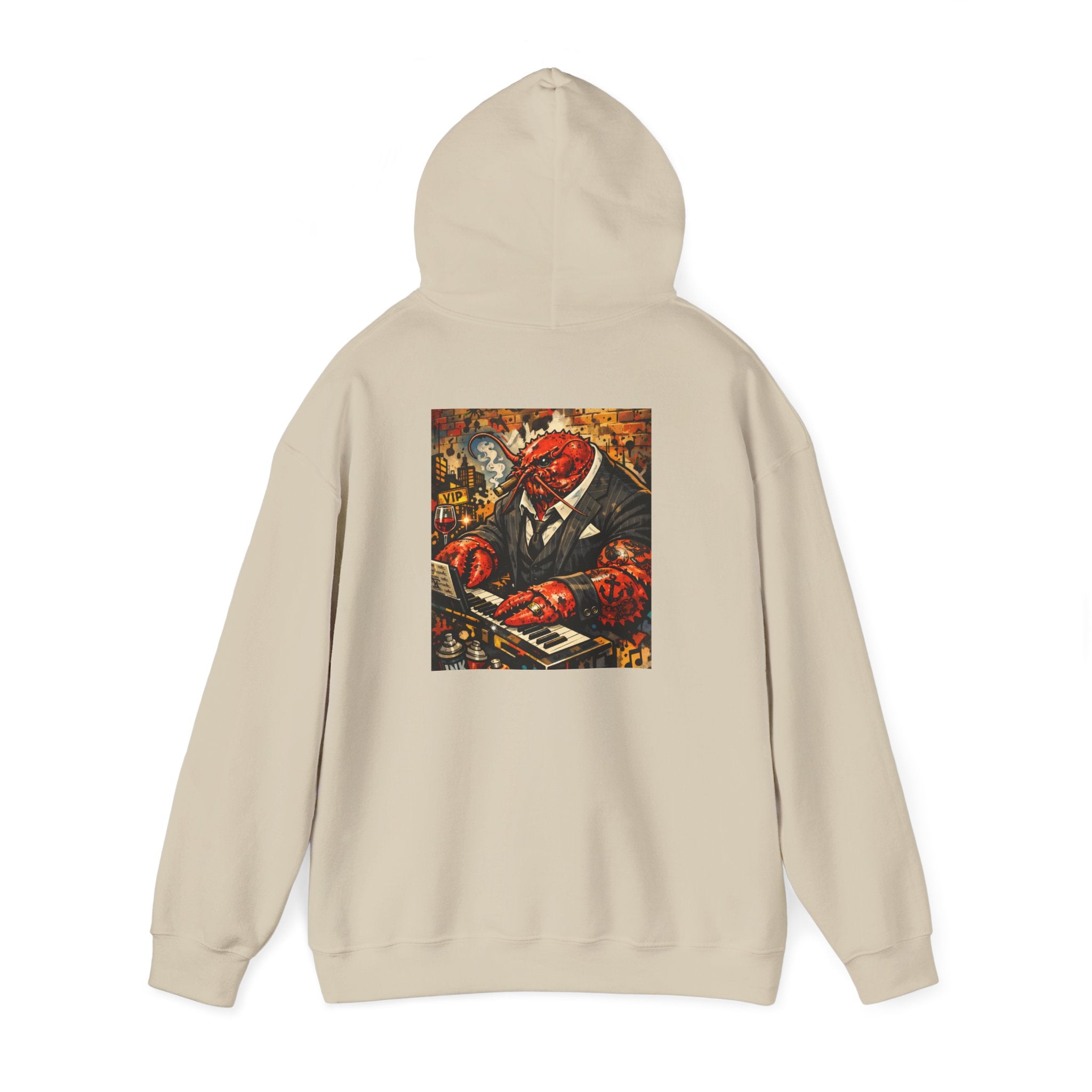 Lobster plays piano too - Graphic Hoodie
