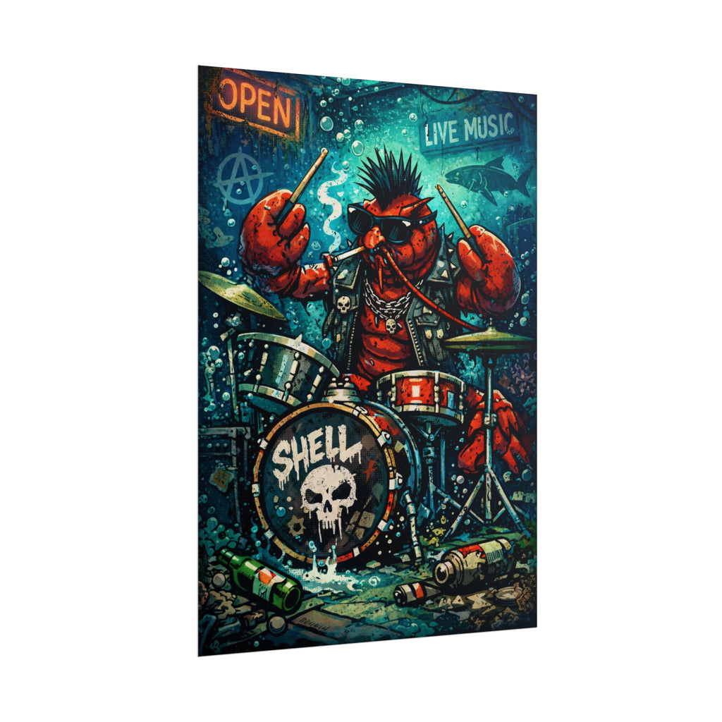 Drummer Lobster Art print - Poster