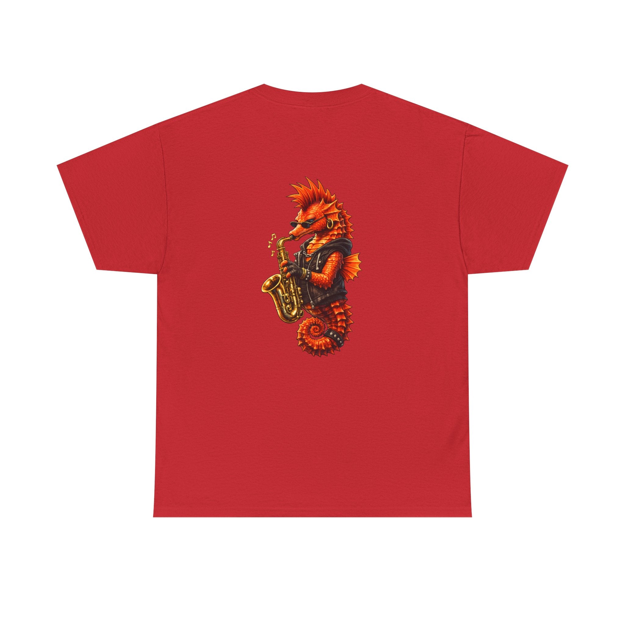 Seahorse on the Sax - "Made under pressure. Made below sea level." - Graphic T - Shirt