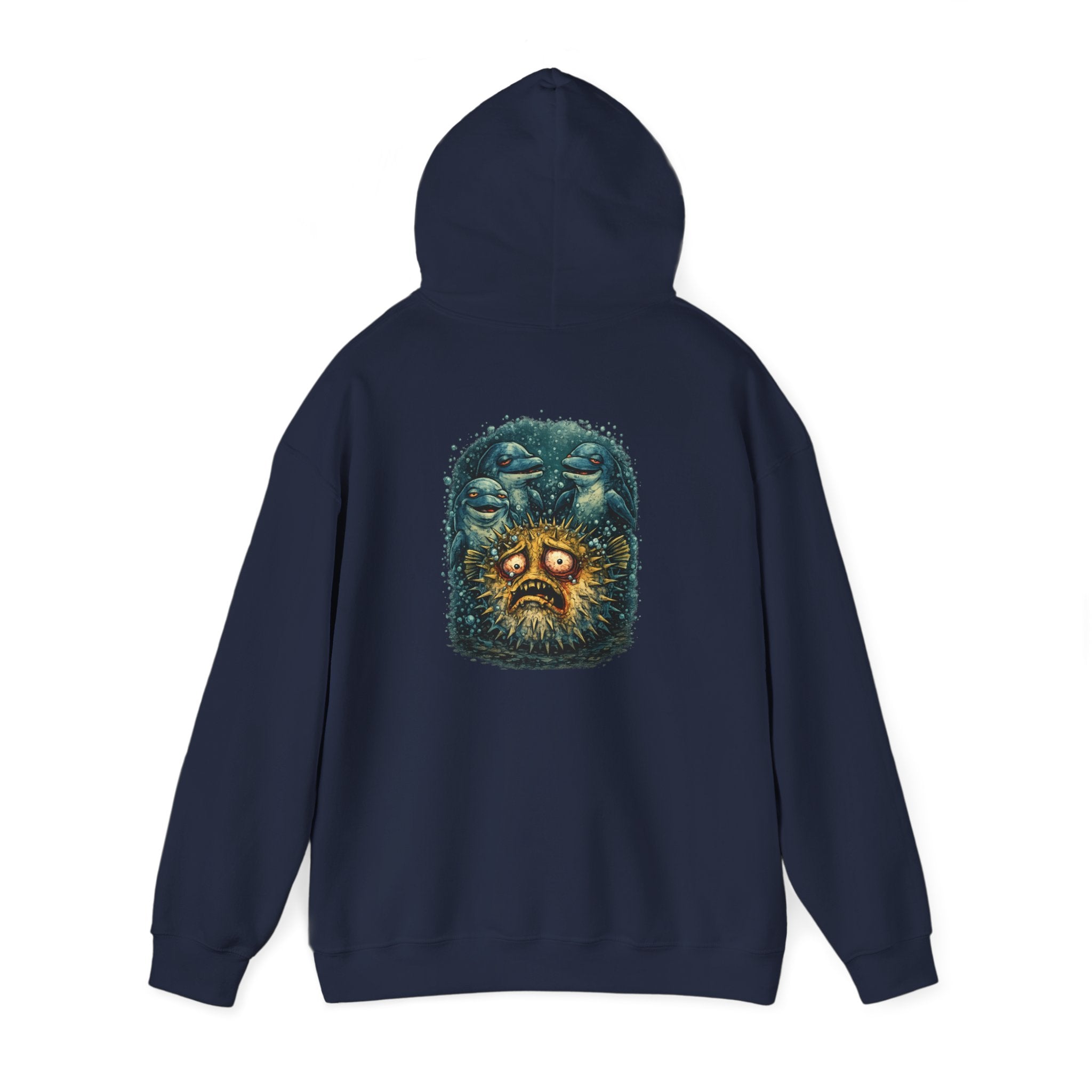 Pass the Puffer - Pufferfish Dolphin Graphic Hoodie