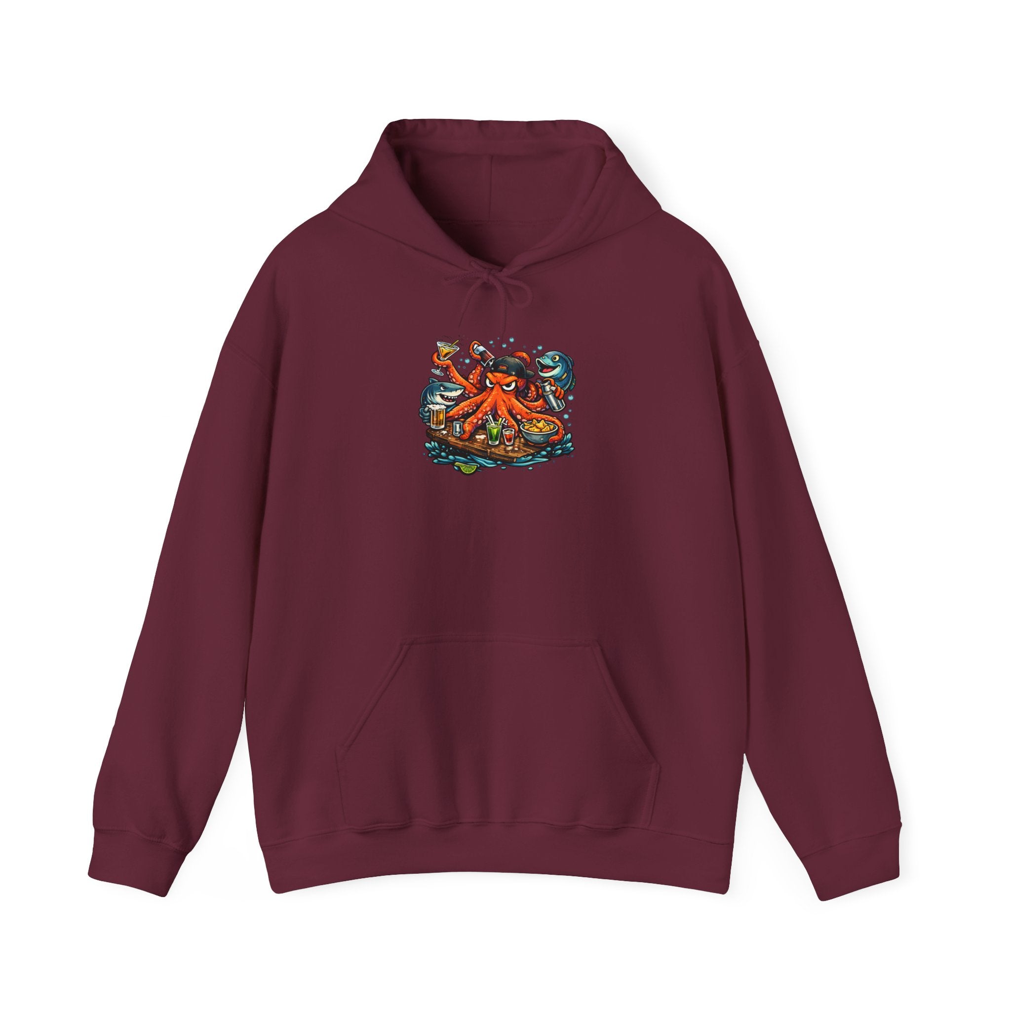 Octopus behind the bar multitasking - Graphic Hoodie