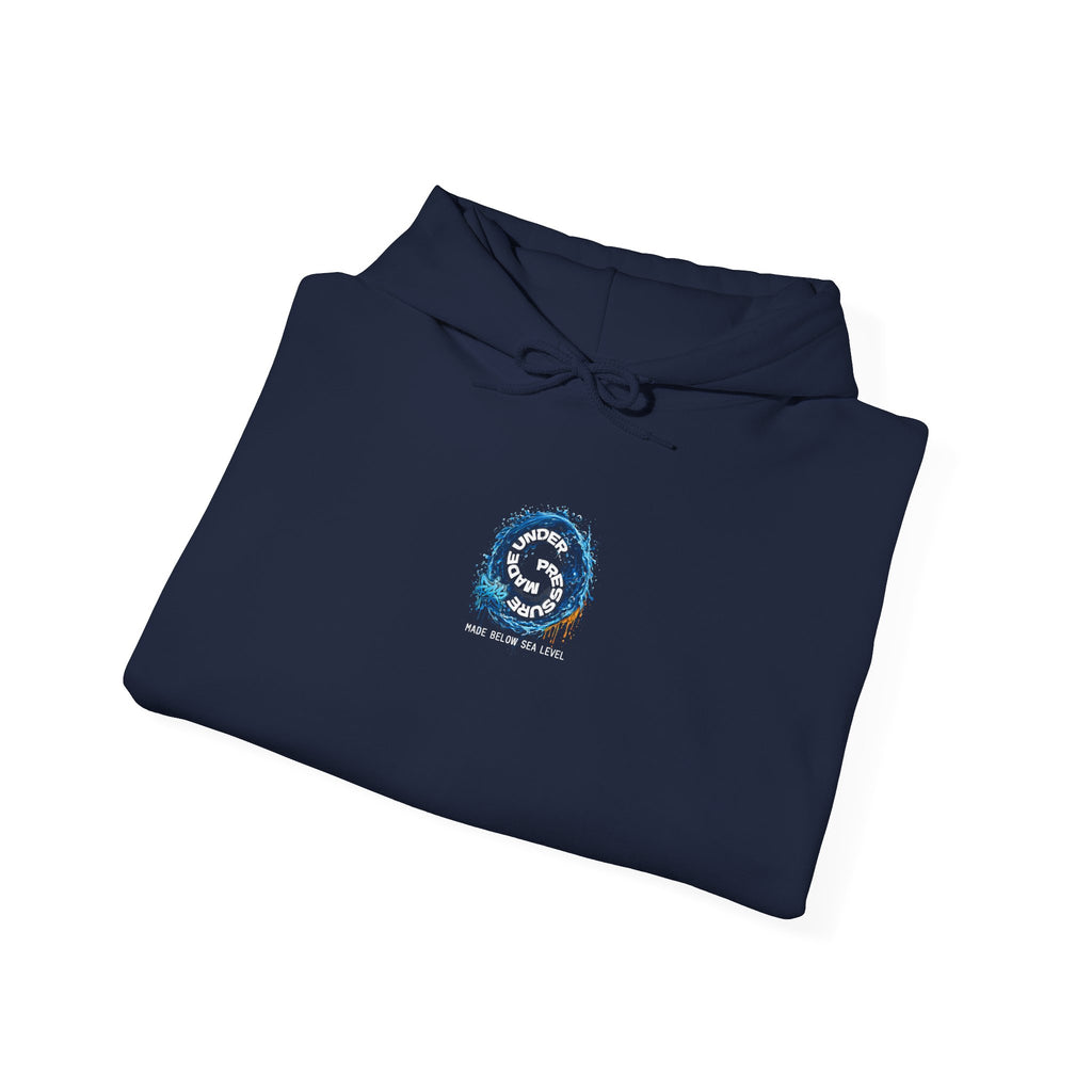 Poseidon surfs - "Made under pressure. Made below sea level."- Graphic hoodie