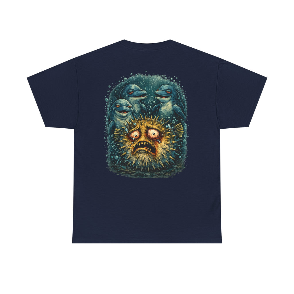 Pass the Puffer - Pufferfish Dolphin Graphic T - Shirt