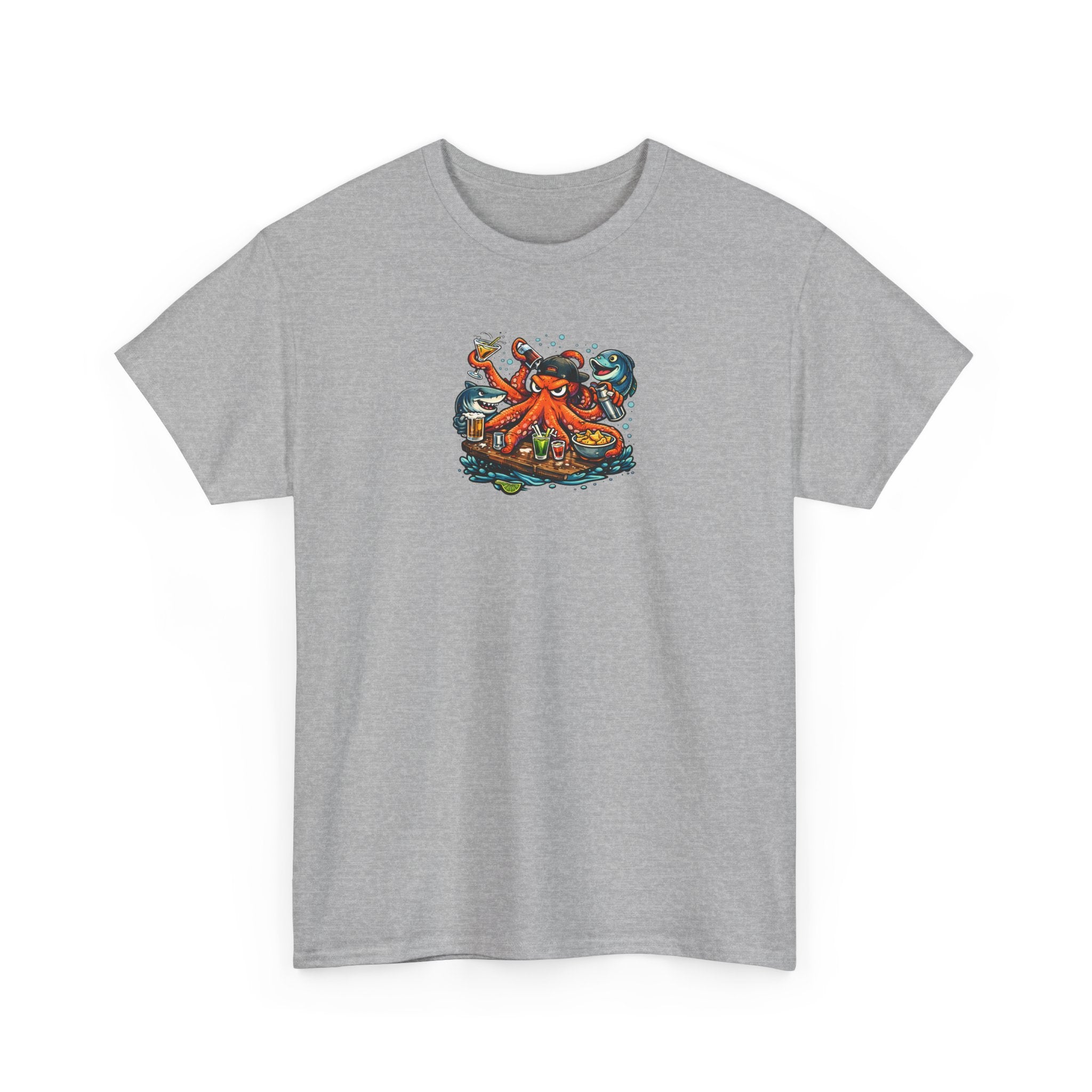 Octopus behind the bar multitasking - Graphic T-Shirt