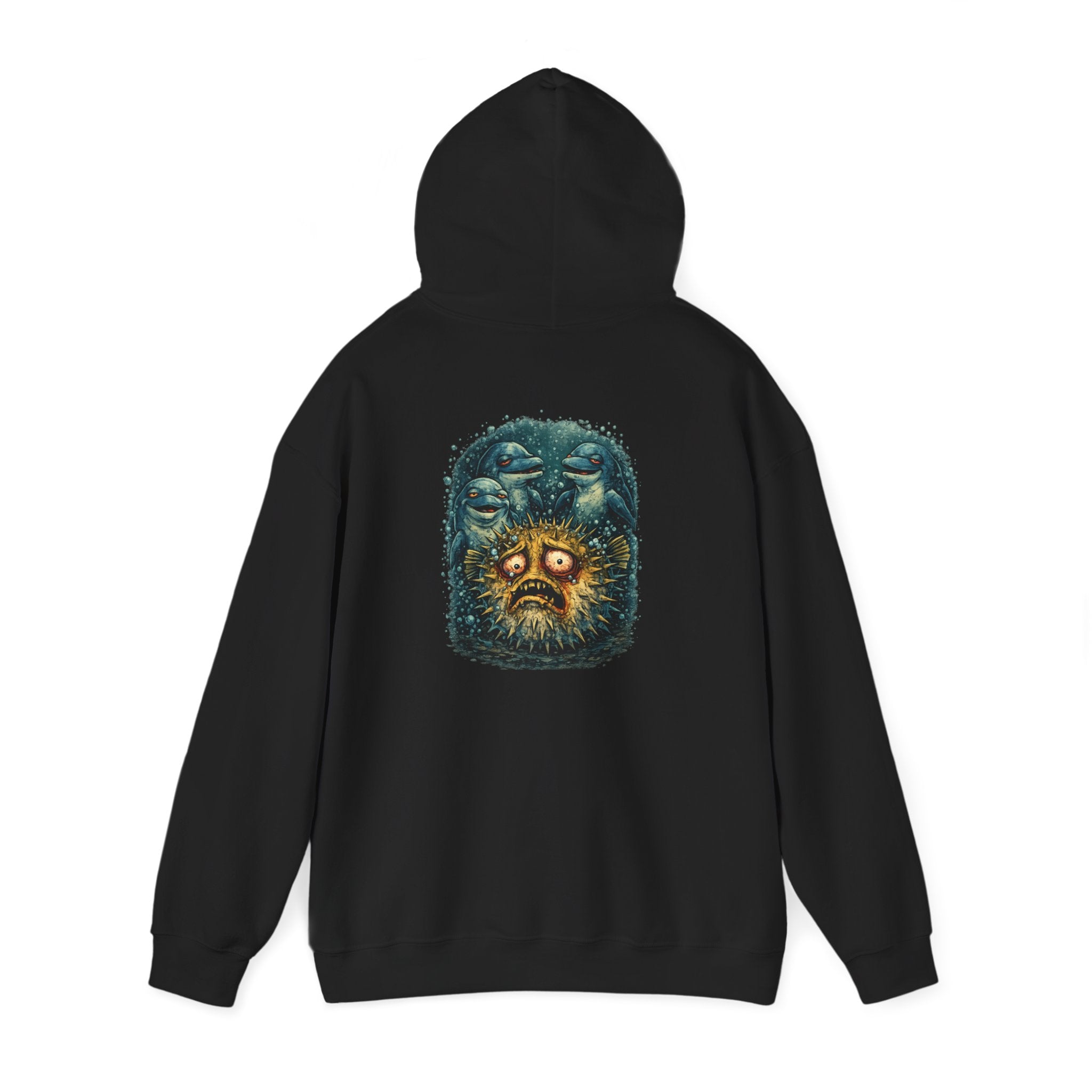 Pass the Puffer - Pufferfish Dolphin Graphic Hoodie