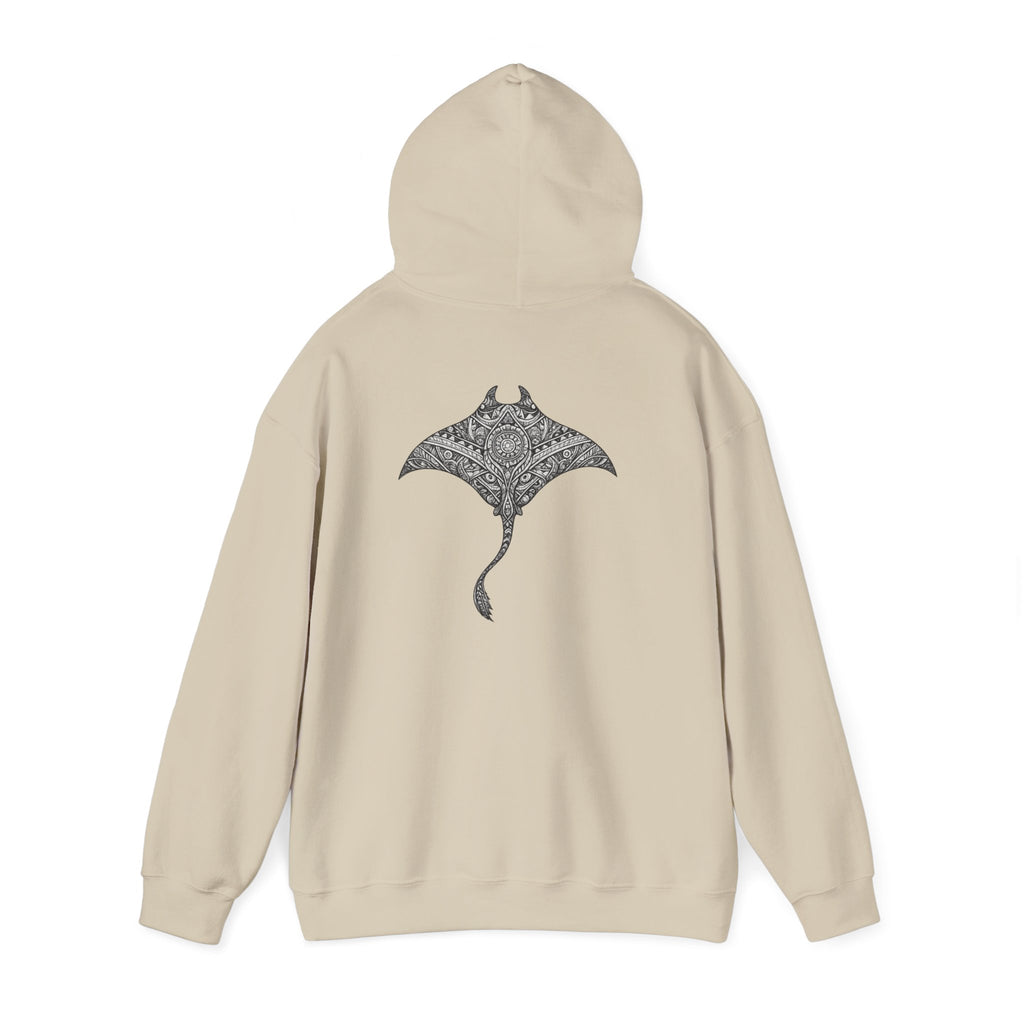 Mandala Manta Ray - "let the tide decide" - Graphic Hoodie